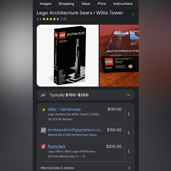 Retired Sears Tower Lego Set 21000 - Picture 6 of 6